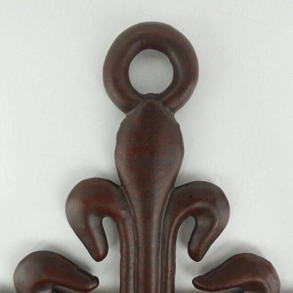 Iron Cross Medieval Ornate Gothic Fleur De Lis Wall Decor - Picture 2 of 11